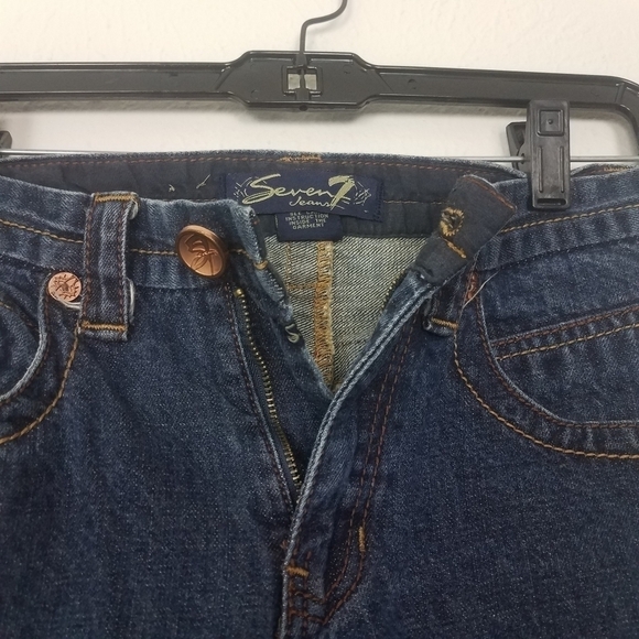 Seven7 Girls Bootcut Flap Pocket Dark Wash Jeans - Picture 4 of 6